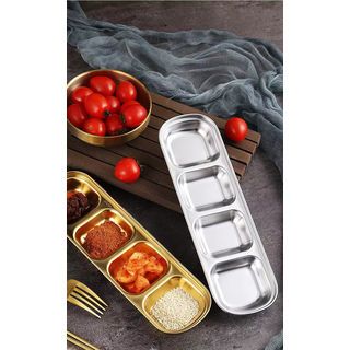 SANE ถ้วยน้ำจิ้มสเตนเลส 4 ช่อง 26.7x8x2.5ซม. TERAS