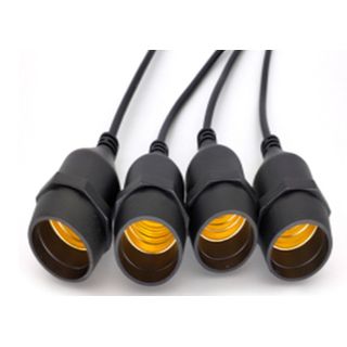 EILON ขั้วห้อยหลอด Bulb พร้อมสายไฟ 10 เมตร (20ขั้ว) รุ่น PQS-JT20D สีดำ