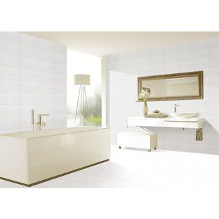 Marbella กระเบื้องเซรามิคปูผนัง 10x16 นิ้ว รุ่น เบลล่า ไวท์ 911 (N)A Gloss (15P)