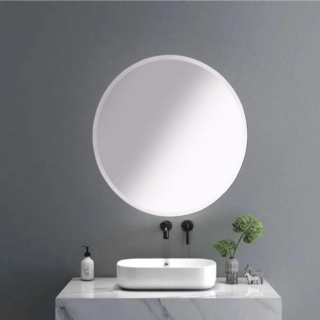 Nice กระจกเงาไม่มีกรอบ ทรงกลม รุ่น PQS-JLLS001 ขนาด 80x80 ซม. สีใส