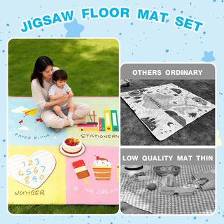 NINO WORLD ชุดแผ่นปูพื้นจิ๊กซอว์ รุ่น  CY035 (4 แผ่น) ขนาด 60x60x1.2 ซม. คละสี