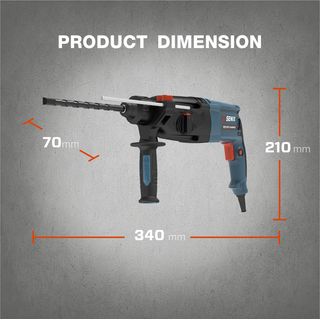 SENIX สว่านโรตารี่ไฟฟ้า 26 มม. 800W รุ่น PDRE08-M-EU สีน้ำเงิน - ดำ