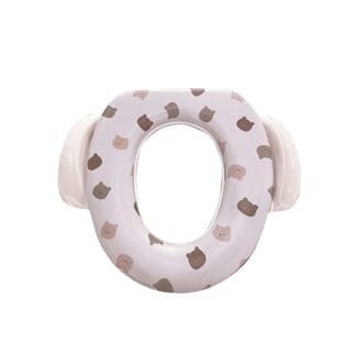 Primo Kids ฝารองนั่งเด็กพร้อมมือจับและแผ่นกันน้ำกระเด็น รุ่น Bear TS01B สีเบจ ลายหมี