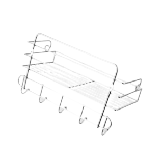 Iris ตะแกรงชั้นวางของอเนกประสงค์ รุ่น โนล่า PQS-TQ-0875B ขนาด 28x15x18 ซม.