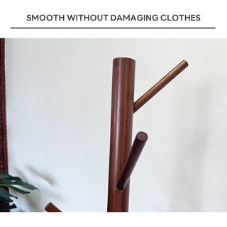 SAKU ที่แขวนหมวกและเสื้อ รุ่น JMS003-BN ขนาด 35×35×165ซม. สีน้ำตาล