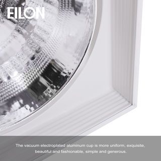 EILON โคมดาวน์ไลท์ทาวเวอร์ทรงสี่เหลี่ยม 6 นิ้ว ติดเพดานขั้ว E27 รุ่น EMZT-006-FW-E27 สีขาว