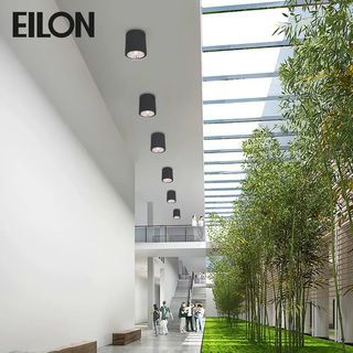 EILON โคมดาวน์ไลท์แบบทาวเวอร์หน้ากลม 4นิ้ว E27 รุ่น YDE04005S-BK สีดำ (โคมเปล่า)