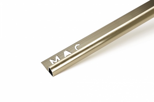 คิ้วอลูมิเนียมแบบโค้ง 10 มม. ยาว 2 เมตร. รุ่น NC- DAT008 Champagne MAC