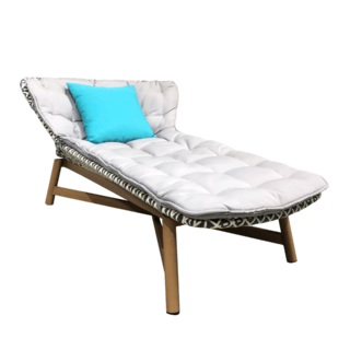 SUMMER SETเตียงริมสระ  MOOK ขนาด 159x106x80 ซม. สีเทาอ่อน