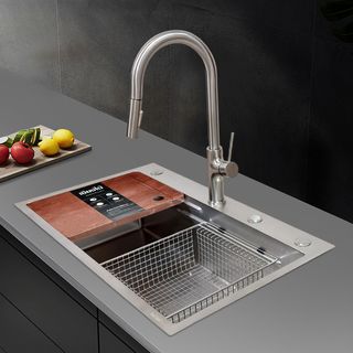 KOCH KITCHEN อ่างล้างจาน 1 หลุมไม่มีที่พัก SS304 75x46x22 ซม. MATINA สีเงิน