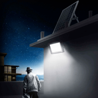 JD โคมไฟสปอร์ตไลท์โซลาร์เซลล์ 60W พร้อมรีโมท รุ่นJTGD-8860D แสงเดย์ไลท์