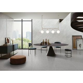 La Arezza กระเบื้องพอร์ซเลน 60x60 ซม. Marbla ออเดซเซ่ เกรย์ P6046 Polished Glazed Tile (4P) Random