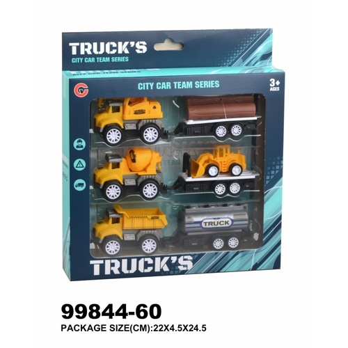TOYS ของเล่นชุดรถพ่วงก่อสร้าง บรรจุ3คัน สีเหลือง#99844-60(22x4.5x20.5ซม.)
 