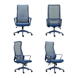 SMITH เก้าอี้สำนักงาน HIGH BACK รุ่น GOHAN -04 ขนาด 64x66x113.5-121 ซม. สีน้ำเงิน