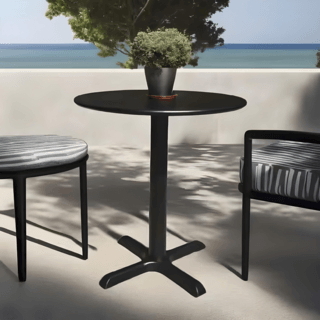 SUMMER SET โต๊ะ outdoor อลูมิเนียม Munnork ขนาด 60x60x75 ซม. สีดำ