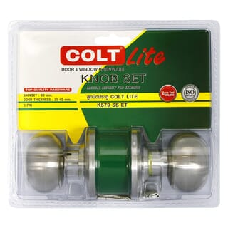 COLT LITE ลูกบิดห้องทั่วไป จานเล็ก สเตนเลส-201 รุ่น K579 SS สีสเตนเลส