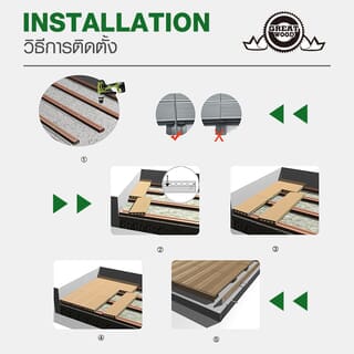 GREAT WOOD ไม้ตกแต่งขอบ GB10-71T ขนาด 10x70x2800มม. Teak