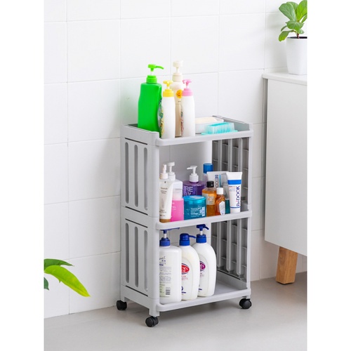 GOME ชั้นวางอเนกประสงค์ 3ชั้น BANO HXG0002 ขนาด 40x24.5x65 ซม. สีเทา