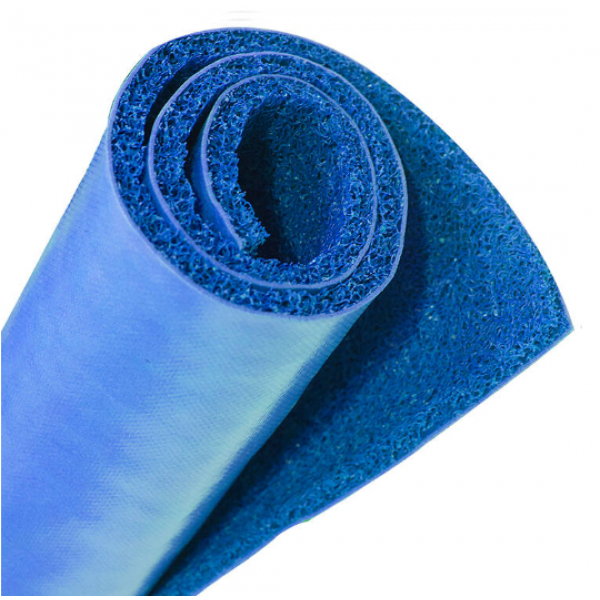 GRAFFE พรมดักฝุ่น PVC  พื้นหลังเรียบ ขนาด 122*300*1.2 ซม. สีน้ำเงิน