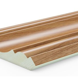 GREAT WOOD ไม้บัวบน PVC  FCR-1004A (CH01) 100x13.5x2700มม. สีสัก