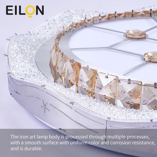 EILON ไฟเพดานคริสตัลทรงกลม 80W รุ่น ESJD-D500-Y10 3แสง