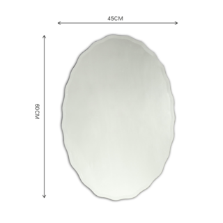Nice กระจกเงาไม่มีกรอบ ทรงรี รุ่น JLLS006  ขนาด 45x60ซม. สีใส