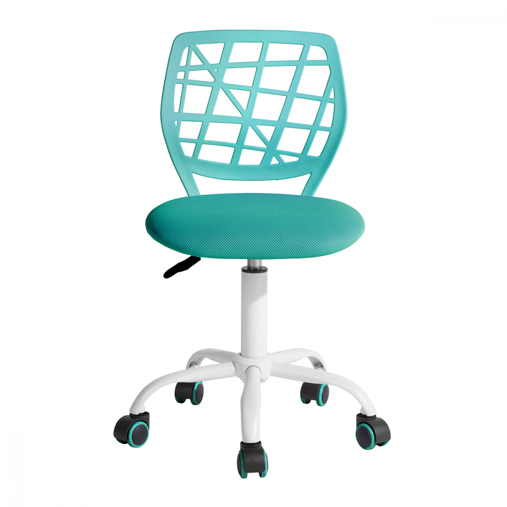 SMITH เก้าอี้สำนักงานรุ่น CARNATION TURQUOISE ขนาด 40x45x75-85 cm สีฟ้า
