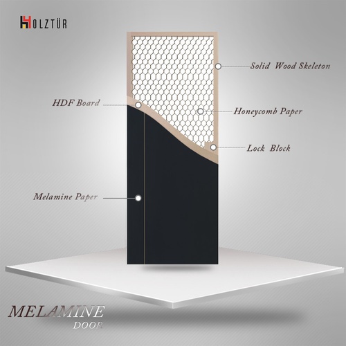 HOLZTUR ประตูเมลามีน MD-F12 80x200ซม. Moka