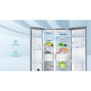 TCL ตู้เย็น Side by Side 17.8 คิว RT50MPSBG  สี Galaxy Gray