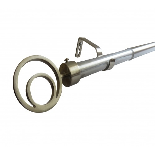 Davinci ราวผ้าม่านยืดหดสำเร็จรูป22/25 มม. รุ่น C25245 1.22-2.18ม. สีเงิน