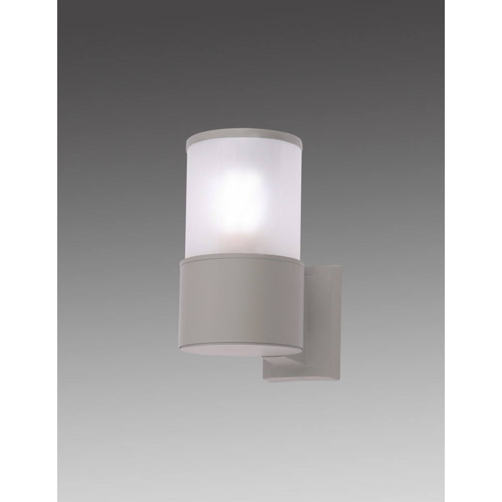 EILON โคมไฟติดผนังโมเดิร์น ทรงกระบอกกลม E27 ขนาด 10.8x20cm IP65 รุ่น MVW027-S(G) สีเทา