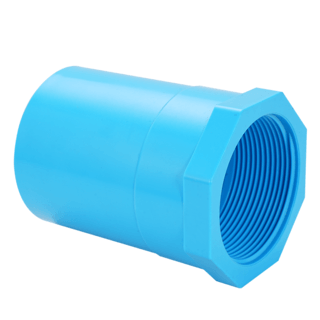 VAVO ข้อต่อตรงเกลียวใน หนา 2 (55) สีฟ้า