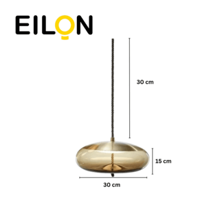 EILON โคมไฟแขวนกระจกลอฟท์ รุ่น ZS-047 สีเงิน