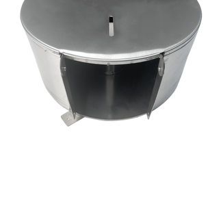 Verno กล่องใส่กระดาษชำระสแตนเลส 304 ทรงกลม รุ่น Ruby-S ขนาด 25x25x11.6 ซม. สีเงิน