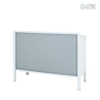 CLOSE เคาน์เตอร์โครงอลูมิเนียม ท๊อปเรียบกระเบื้อง SHIRO-120 ขนาด 120 x 53 x 90 ซม. สีขาว
