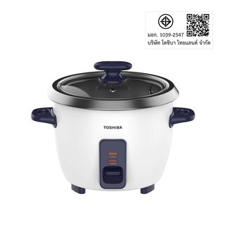 TOSHIBA หม้อหุงข้าวฝาเปิด ขนาด 1.3 ลิตร รุ่น RC-13MHUTH(B) สีขาว