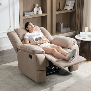 PULITO เก้าอี้พักผ่อน 1 ที่นั่ง รุ่น DARIO ขนาด 102x165.5x106.5 ซม.  สีน้ำตาลอ่อน