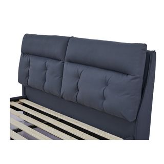 (1/3) TRUFFLE เตียงนอนหัวเบาะ รุ่น PROVENCE-G ขนาด180x200 ซม. (6ฟุต)  สีเทา