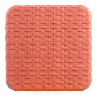 SUMMER SET เก้าอี้พลาสติกทรงเหลี่ยม ลายหวาย รุ่นแบมบู FT-232/A สีส้ม