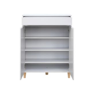 DELICATO ตู้รองเท้า รุ่นออสโล ขนาด 80x39.4x105 ซม. สีขาว