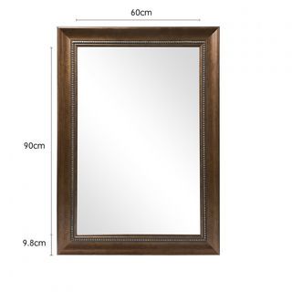Nice กระจกมีกรอบ (PS)  รุ่น ธารา-ดาร์กบราว ขนาด 60x90 ซม. สีน้ำตาลเข้ม
