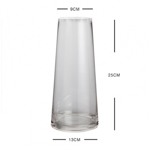 COZY แจกันแก้ว ขนาด 13x25 ซม.รุ่น Lucent-M สีใส