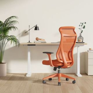 SMITH เก้าอี้สำนักงาน HIGH BACK รุ่น GEM-04 ขนาด 67x64x101-108 ซม. สีส้ม Black Gas lift（Class 3）