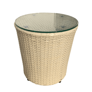 (1/2)SUMMER SETโต๊ะ outdoor อลูมิเนียม Kood ขนาด 45x45x45 ซม. สีเบจ