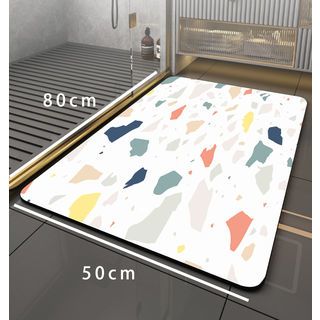 COZY พรมเช็ดเท้าเมมโมรี่โฟม รุ่น GEELIN-02 ขนาด 50x80x1.20 ซม. สีขาว