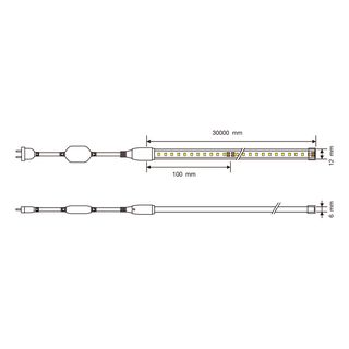 EILON ชุดไฟแอลอีดีเส้นริบบิ้น 2835/120LED 6*12mm 255W 220V Daylight รุ่น TP-STL220V-DL30M ยาว 30M