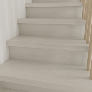 Tapio แผ่นพื้นบันไดSPC 30x120x5 ซม. รุ่น6589 สีไม้แอชไวท์