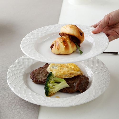 ADAMAS จานเซรามิค 6 นิ้ว FIONA-WH01 สีขาว