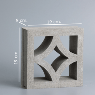 วีบล็อค อิฐบล็อกช่องลมลาย ลายประกายดาว A ขนาด19x19x9ซม.
