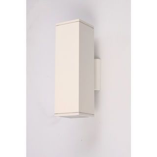 EILON โคมไฟติดผนังโมเดิร์น ทรงกระบอกสี่เหลี่ยม 2*E27 ขนาด 9x9x30cm IP65 รุ่น MVW026-D(W) สีขาว